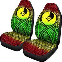 Yap Car Seat Cover - Yap Flag Polynesian Tattoo Reggae - Polynesian Pride