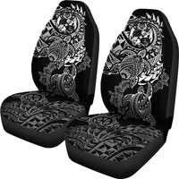Tonga Polynesian Car Seat Covers - White Turtle Flowing - Polynesian Pride