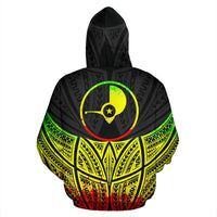 Yap Polynesian Zip up Hoodie Reggae Pride Map and Seal - Polynesian Pride