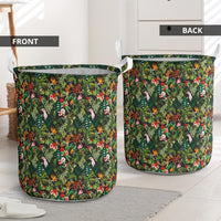 Tropical Flamingo Hibiscus Hawaii Laundry Basket - Polynesian Pride