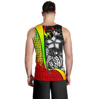 Pohnpei Micronesia Men's Tank Top Reggae - Turtle With Hook - Polynesian Pride