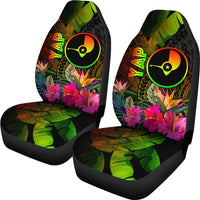 YAP Polynesian Car Seat Covers - Hibiscus and Banana Leaves - Polynesian Pride