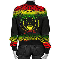 Pohnpei Women's Bomber Jacket - Fog Reggae Style - Polynesian Pride