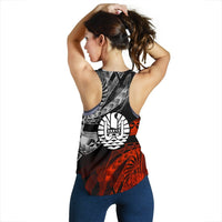 Tahiti Polynesian Women's Racerback Tank - Vintage Polynesian Turtle - Polynesian Pride