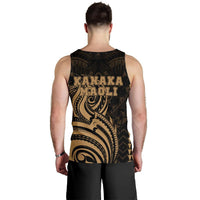Kanaka Maoli Map Polynesian Tank Top Gold - Polynesian Pride