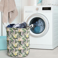 Tropical Jungle Parrots And Flamingos Hawaii Laundry Basket - Polynesian Pride