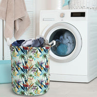 Tropical Flower, Plant And Leaf Pattern Hawaii Laundry Basket - Polynesian Pride