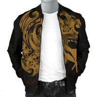 Polynesian Hawaii Men's Bomber Jacket - Kanaka Maoli Gold Turtle - Polynesian Pride