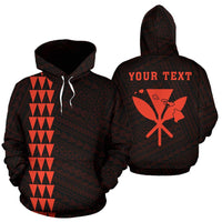 Polynesian Kakau Kanaka Maoli Map of Hawaii Custom Hoodie Orange Unisex Orange - Polynesian Pride