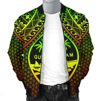 Polynesian Guam Men's Bomber Jacket - Reggae Vintage Polynesian Patterns - Polynesian Pride