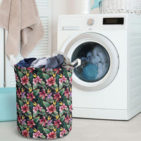 Tropical Flowers, Palm And Leaves Hawaii Laundry Basket - Polynesian Pride