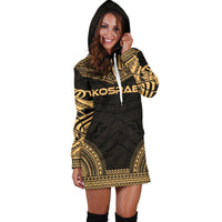 Kosrae Women's Hoodie Dress - Polynesian Gold Chief - Polynesian Pride