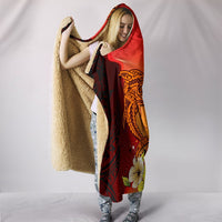 American Samoa Custom Personalised Hooded Blankets - Tribal Tuna Fish - Polynesian Pride