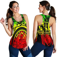 Polynesian Racerback Tanks Guam Flag, Seal with Maui Moana Tattoo - Polynesian Pride