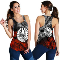 Tahiti Polynesian Women's Racerback Tank - Vintage Polynesian Turtle - Polynesian Pride