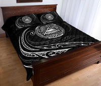 American Samoa Quilt Bed Set - White - Frida Style - Polynesian Pride