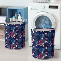 Tropical Palm Tree And Flower Hawaii Laundry Basket - Polynesian Pride