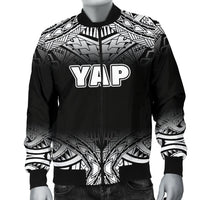 Yap Men's Bomber Jacket - Fog Black Style - Polynesian Pride