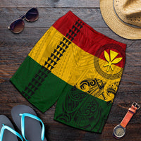 Hawaii Kanaka Flag Polynesian Men's Shorts - Polynesian Pride