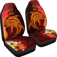 American Samoa Car Seat Cover - Tribal Tuna Fish - Polynesian Pride