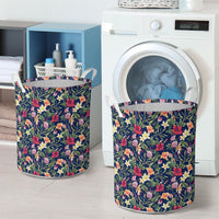 Tropical Hibiscus Red And Plumeria White Hawaii Laundry Basket - Polynesian Pride