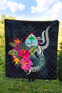 Guam Polynesian Premium Quilt - Tropical Flower - Polynesian Pride