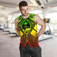 Guam Polynesian Men's Tank Top - Guam Reggae Seal with Polynesian Tattoo - Polynesian Pride