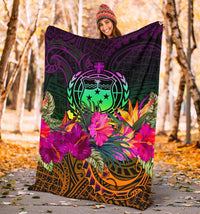 Samoa Premium Blanket - Summer Hibiscus - Polynesian Pride