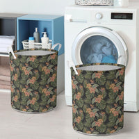 Tropical Hibiscus Monstera Leaf Hawaii Laundry Basket - Polynesian Pride