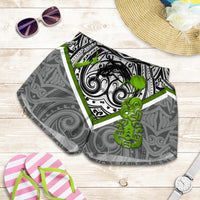 New Zealand Maori Rugby Women Shorts Pride Version - Gray - Polynesian Pride