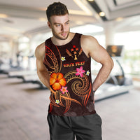 Kosrae Polynesian Personalised Men's Tank Top - Legend of Kosrae (Red) Red - Polynesian Pride