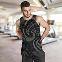 New Zealand Maori Mangopare Men Tank Top Polynesian - Black - Polynesian Pride