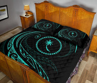 Chuuk Islands Quilt Bed Set - Turquoise - Frida Style - Polynesian Pride