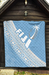 Fiji Tapa Rugby Premium Quilt version Style You Win - Blue - Polynesian Pride