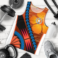 Northern Mariana Islands Polynesian Men Tank Top - Sport Style Orange - Polynesian Pride