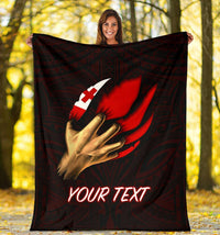Tonga Personalised Premium Blanket - Tonga In Me (Red) - Polynesian Pride