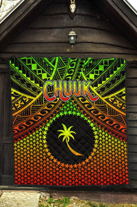 Polynesian Chuuk Premium Quilt - Reggae Vintage Polynesian Patterns - Polynesian Pride