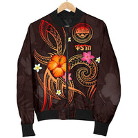 Federated States of Micronesia Polynesian Men's Bomber Jacket - Legend of FSM (Red) - Polynesian Pride