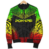 Pohnpei Polynesian Chief Women'S Bomber Jacket - Reggae Version - Polynesian Pride