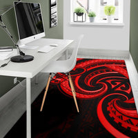 New Zealand Maori Mangopare Area Rug Polynesian - Red - Polynesian Pride