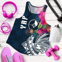 YAP Women's Racerback Tank - YAP Summer Vibes Blue - Polynesian Pride