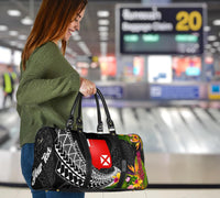 Wallis and Futuna Travel Bag - Custom Personalised Seal Spiral Polynesian Patterns - Polynesian Pride