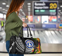 Northern Mariana Islands Travel Bag - Custom Personalised Seal Spiral Polynesian Patterns - Polynesian Pride