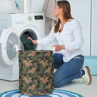 Tropical Hibiscus Monstera Leaf Hawaii Laundry Basket - Polynesian Pride