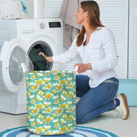 Tropical Plumeria Blue Hawaii Laundry Basket AH - Polynesian Pride