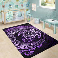 Hawaiian Map Turtle Polynesian Circle Rug AH - Polynesian Pride