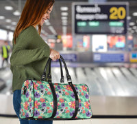 Hawaii Tropical flower, blossom cluster seamless pattern Tropical Flowers Palm Leaves Plant And Leaf Hawaii Travel Bag - Polynesian Pride