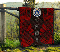 Northern Mariana Islands Premium Quilt - Northern Mariana Islands Seal Polynesian Red Tattoo - Polynesian Pride