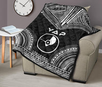 Yap Premium Quilt - Yap Flag Polynesian Chief Black Version - Polynesian Pride