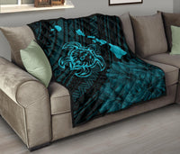 Hawaii Sea Turtle Is Swimming Toward Premium Quilt Blue - Polynesian Pride